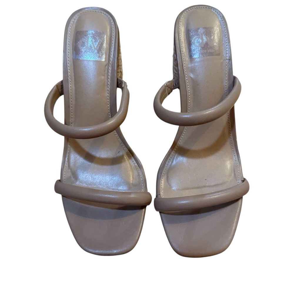 Dolce Vita Merrick brown tan Straw Chunky Jute Block Heel - Picture 3 of 6